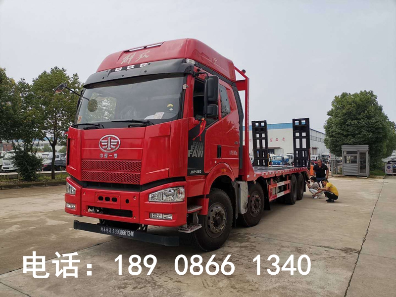 解放J6前四后八平板運輸車 解放J6前四后八平板運輸車圖片